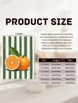 Sliced & Whole Orange Canvas Wall Art with Green Stripes for Home Decor – view 7