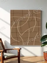 Abstract Line Grid Canvas Wall Art for Living Room Bedroom Home Decor – view 3