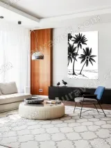 Black & White Palm Tree Beach Canvas Wall Art for Home Decor – view 4