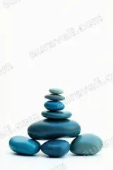 Stacked Blue Pebbles Canvas Wall Art for Living Room Bedroom Home Decor living room wall art for modern home decor