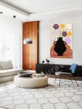 Colorful Floral Vase Canvas Wall Art for Living Room & Bedroom Home Decor – view 5