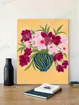 Vibrant Floral Vase Canvas Wall Art for Living Room Bedroom Home Decor – view 3