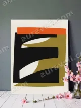 Abstract Geometric Color - Block Wall Art for Living Room Home Decor – view 2