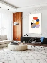 Abstract Beach Pebbles & Starfish Canvas Wall Art for Home Decor – view 5