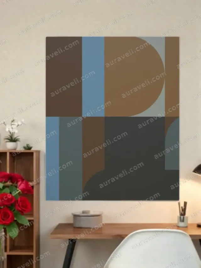 Abstract Geometric Shapes Canvas Wall Art for Living Room Home Decor — art print