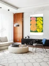 Abstract Geometric Color Block Canvas Wall Art for Living Room Home Decor – view 5