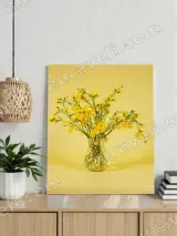 Yellow Daisy Bouquet Canvas Wall Art for Living Room Bedroom Home Decor – view 3