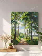 Forest Path Landscape Canvas Wall Art for Living Room Bedroom Home Decor – view 4