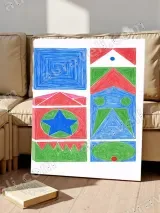 Abstract Colorful Geometric Canvas Wall Art for Home Decor – view 4