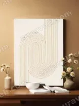 Abstract Curve Line Canvas Wall Art for Living Room Bedroom Home Decor – view 2
