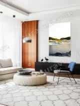 Surreal Wave, Golden Land & Green Hill Canvas Wall Art for Home Decor – view 5