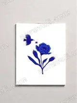 Blue Flower & Bird Canvas Wall Art for Living Room Bedroom Home Decor – view 2