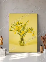 Yellow Daisy Bouquet Canvas Wall Art for Living Room Bedroom Home Decor
