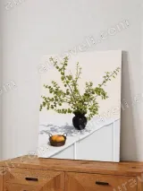 Green Plant in Black Vase Canvas Wall Art for Living Room Home Decor – view 4
