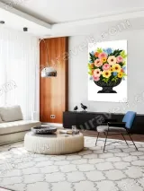 Colorful Floral Vase Canvas Wall Art for Living Room Home Decor – view 5
