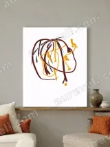 Abstract Scribble Line Canvas Wall Art for Living Room Home Decor – view 3