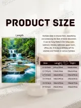 Turquoise Forest Waterfall Stream Canvas Wall Art for Living Room Home Decor – view 7