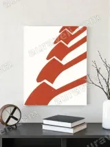 Abstract Red Geometric Canvas Wall Art for Living Room Home Decor – view 3
