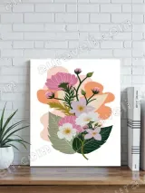 Botanical Floral Canvas Wall Art for Bedroom and Living Room Home Decor