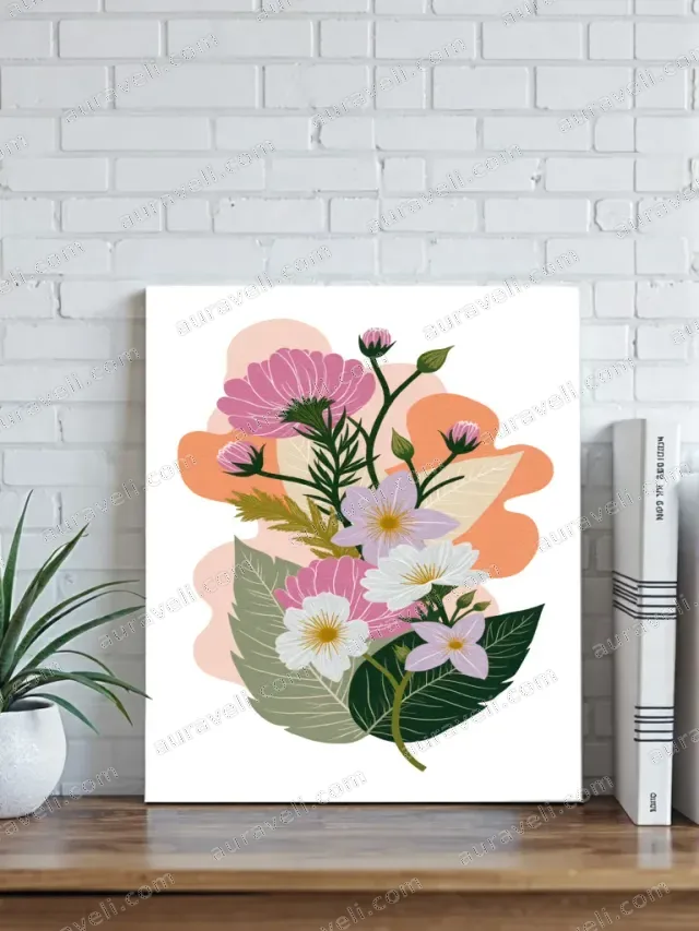 Botanical Floral Canvas Wall Art for Bedroom and Living Room Home Decor — art print
