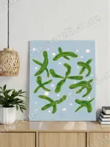 Abstract Green Botanical Canvas Wall Art for Living Room Home Decor – view 3