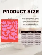 Abstract Pink Organic Shapes Canvas Wall Art for Living Room Home Decor – view 6