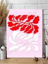 Abstract Floral Canvas Wall Art for Living Room Bedroom Home Decor