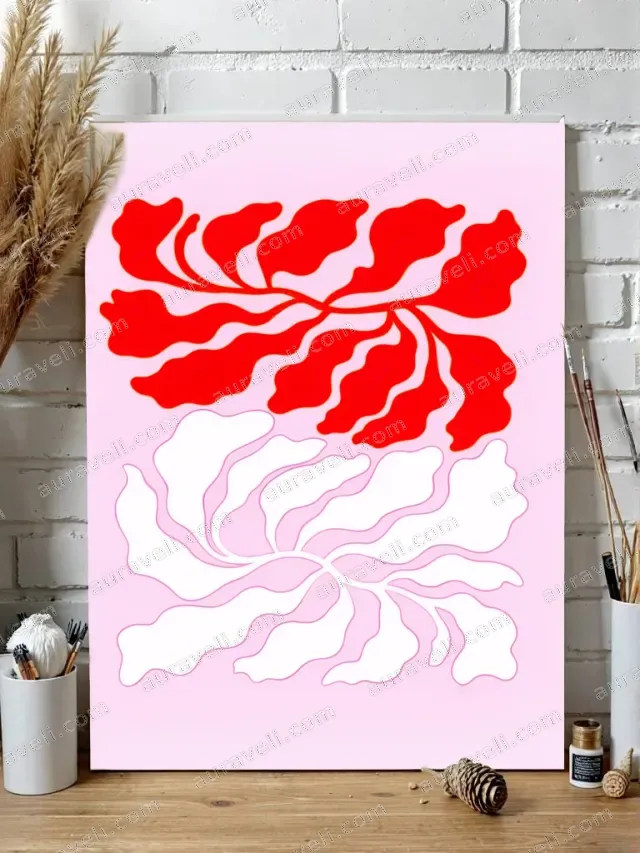 Abstract Floral Canvas Wall Art for Living Room Bedroom Home Decor — art print