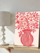 Red Floral Vase Canvas Wall Art for Living Room Bedroom Home Decor – view 4