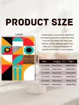 Abstract Geometric Summer Canvas Wall Art for Living Room Decor – view 7