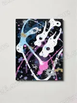 Abstract Colorful Splatter Canvas Wall Art for Living Room Decor – view 3