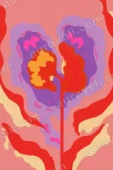 Vibrant Abstract Floral Canvas Wall Art for Living Room framed modern home decor