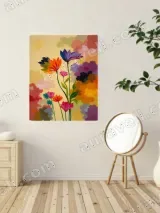 Colorful Floral Canvas Wall Art for Bedroom and Living Room Home Decor – view 2