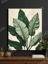 Botanical Tropical Leaf Canvas Wall Art for Living Room Bedroom Home Decor