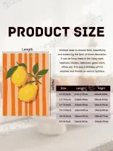 Lemon Striped Canvas Wall Art for Living Room Home Decor – view 7