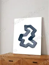 Abstract Geometric Zigzag Canvas Wall Art for Living Room Home Decor – view 4