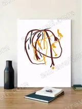 Abstract Scribble Line Canvas Wall Art for Living Room Home Decor – view 2