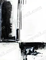 Abstract Black White Canvas Wall Art for Home Office framed modern decor