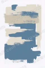 Abstract Blue Beige Brush Stroke Minimalist Canvas Wall Art and for modern home decor