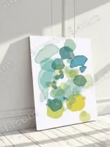 Abstract Watercolor Blobs Canvas Wall Art for Living Room Bedroom Home Decor – view 3