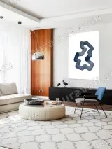Abstract Geometric Zigzag Canvas Wall Art for Living Room Home Decor – view 5