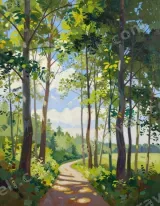 Forest Path Landscape Canvas Wall Art for Living Room Bedroom Home Decor living room wall art for modern home decor
