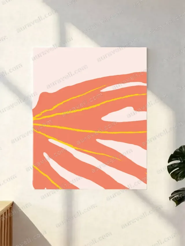 Abstract Tropical Leaf Canvas Wall Art for Living Room Bedroom Home Decor — art print