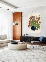 Red & Purple Tulip Bouquet Canvas Wall Art for Living Room Home Decor – view 5