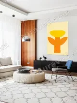 Abstract Citrus - toned Botanical Canvas Wall Art for Living Room Decor – view 4