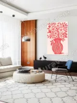 Red Floral Vase Canvas Wall Art for Living Room Bedroom Home Decor – view 5