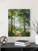 Forest Path Landscape Canvas Wall Art for Living Room Bedroom Home Decor – view 3
