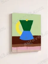 Abstract Geometric Coffee Pot Canvas Wall Art for Living Room Home Decor – view 4