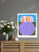 Abstract Swirl Circle Canvas Wall Art for Living Room Home Decor – view 2