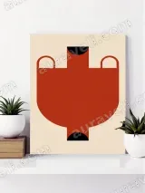 Minimalist Geometric Animal Canvas Wall Art for Living Room Home Decor